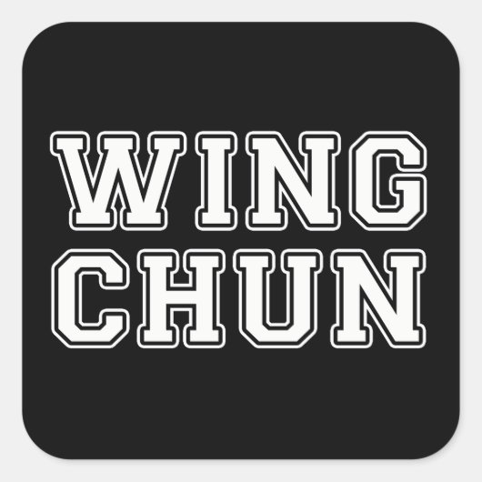 Wing Chun Vierkante Sticker (Voorkant)