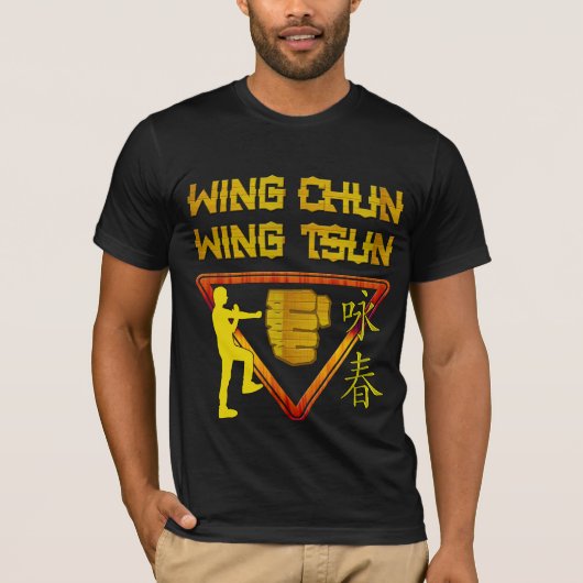Wing Chun Wing Tsun Triangle Logo T-shirt (Voorkant)