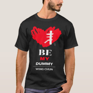 Wing Chun wooden dummy Valentijn met onderdrukt gr T-shirt