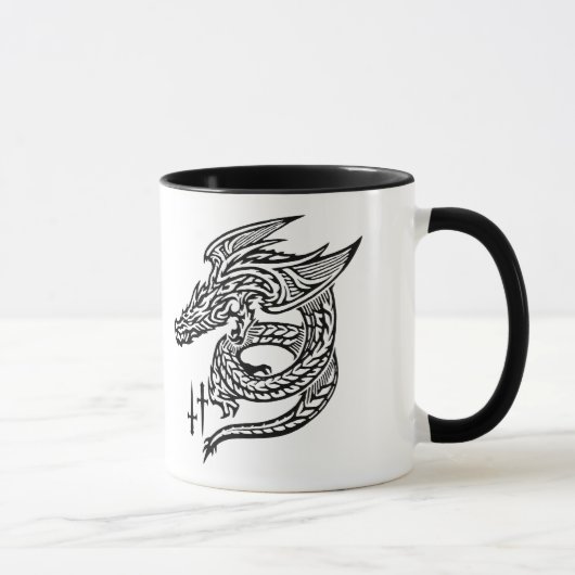 Wing Dragon 11 oz Ringer Mok (Rechts)