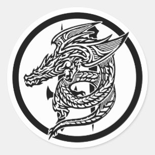 Wing Dragon Classic ronde Sticker