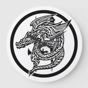 Wing Dragon Ronde (Grote) wandklok