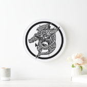 Wing Dragon Ronde (Grote) wandklok (Huis)