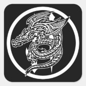 Wing Dragon Square Stickers (Voorkant)