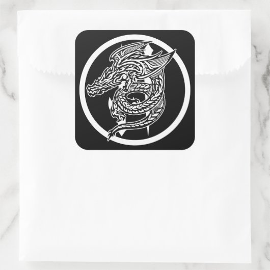 Wing Dragon Square Stickers (Tas)