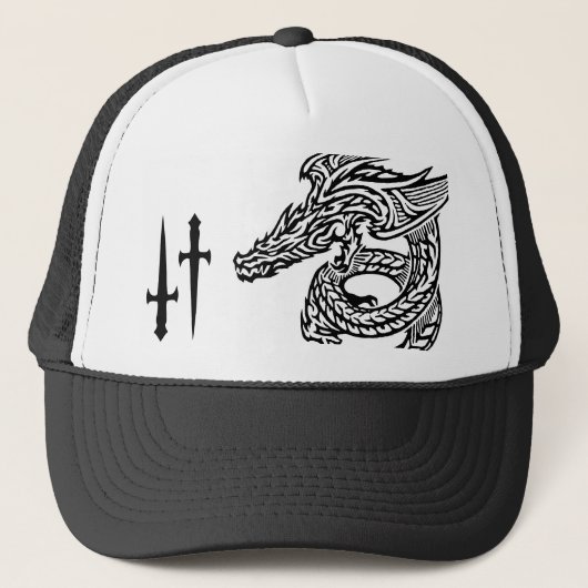 Wing Dragon Trucker Hoed Trucker Pet (Voorkant)