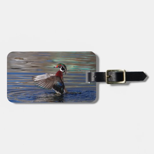 Wing Flapping Wood Duck Bagagelabel (Voorkant horizontaal)