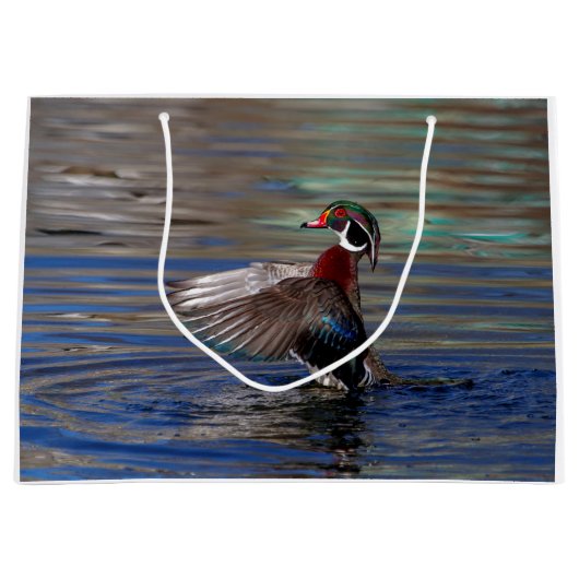 Wing Flapping Wood Duck Groot Cadeauzakje (Voorkant)