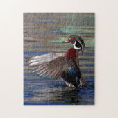 Wing Flapping Wood Duck Legpuzzel (Verticaal)