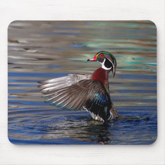 Wing Flapping Wood Duck Muismat (Voorkant)