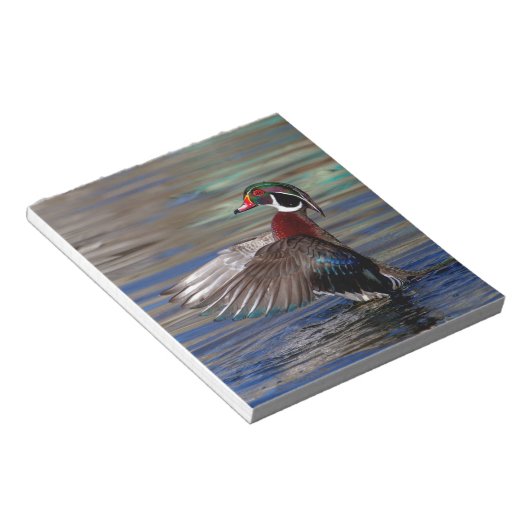 Wing Flapping Wood Duck Notitieblok (Schuin)