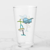 Wing Foiling Stickman Glas (Achterkant)