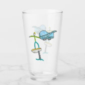 Wing Foiling Stickman Glas (Voorkant)