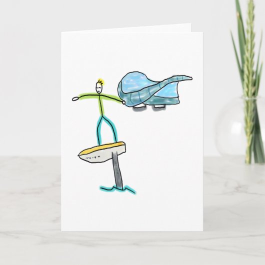 Wing Foiling Stickman Kaart (Voorkant)