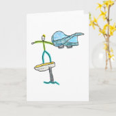 Wing Foiling Stickman Kaart (Gele Bloem)