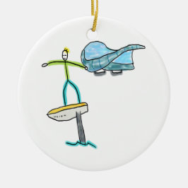 Wing Foiling Stickman Keramisch Ornament