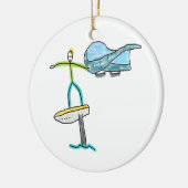 Wing Foiling Stickman Keramisch Ornament (Links)
