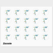 Wing Foiling Stickman Ronde Sticker (Vel)