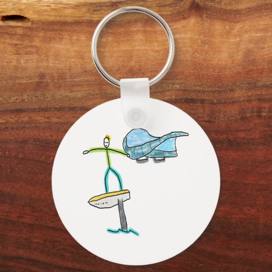 Wing Foiling Stickman Sleutelhanger (Achterkant)