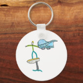 Wing Foiling Stickman Sleutelhanger (Voorkant)