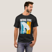 Wing Folie Retro Wing Surfer Wing Folie T-shirt (Voorkant volledig)