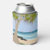 Wing Folie Surfers Pandanus Tree op het strand Blikjeskoeler (Blikje Achterkant)