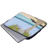 Wing Folie Surfers Pandanus Tree op het strand Laptop Sleeve (Voorkant onderkant)