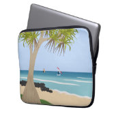 Wing Folie Surfers Pandanus Tree op het strand Laptop Sleeve (Voorkant Links)