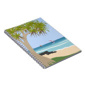 Wing Folie Surfers Pandanus Tree op het strand Notitieboek (Rechterzijde)