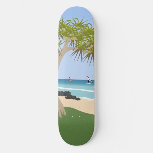 Wing Folie Surfers Pandanus Tree op het strand Persoonlijk Skateboard (Voorkant)
