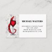 Wing Glass Pour-logo en marmer Visitekaartje (Voorkant)