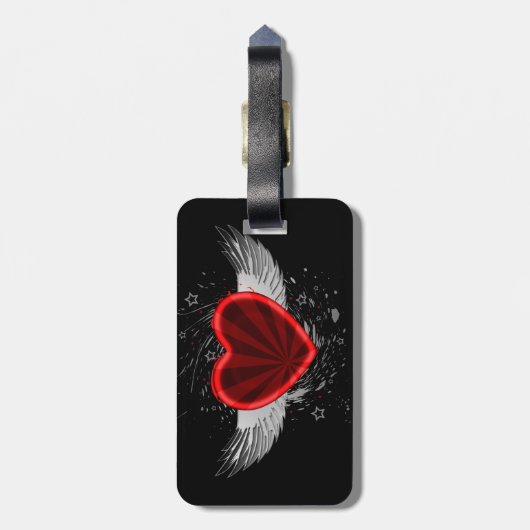 Wing Heart Bagagelabel (Achterkant verticaal)