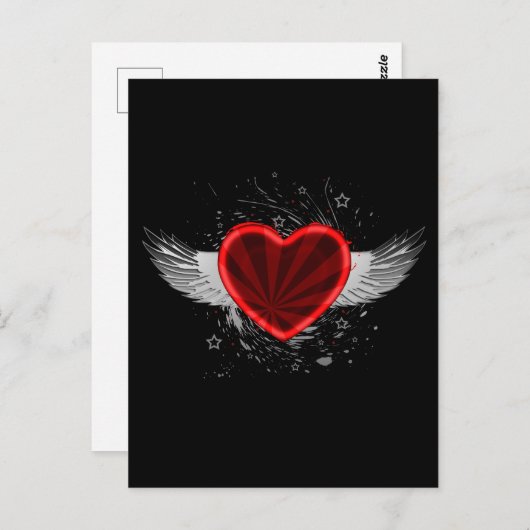 Wing Heart Briefkaart (Voorkant / Achterkant)