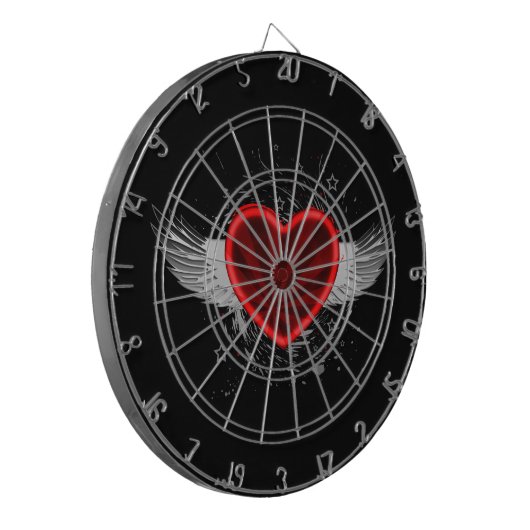 Wing Heart Dartbord (Voorkant Links)