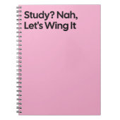 Wing It Funny Study Notebook Notitieboek (Voorkant)
