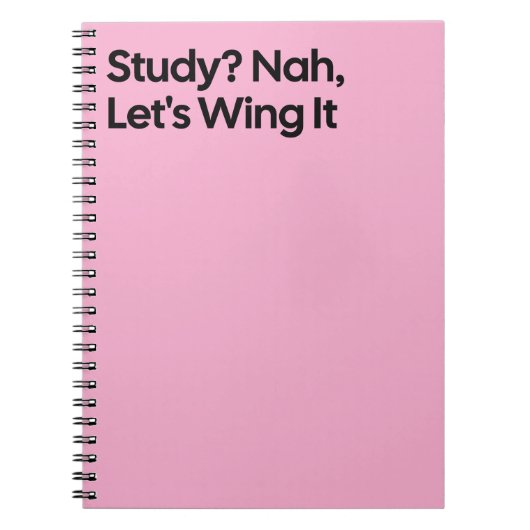Wing It Funny Study Notebook Notitieboek (Voorkant)