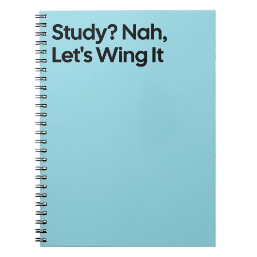 Wing It Funny Study Notebook Notitieboek (Voorkant)