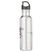 Wing Line Art Roestvrij staal Water Bottle Gift Waterfles (Achterkant)