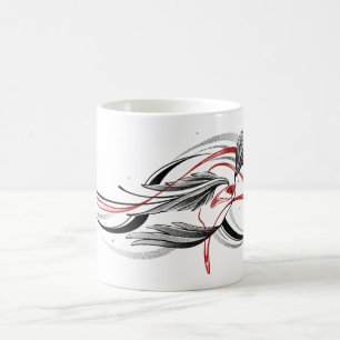 Wing Line Art Unieke mok Cadeau