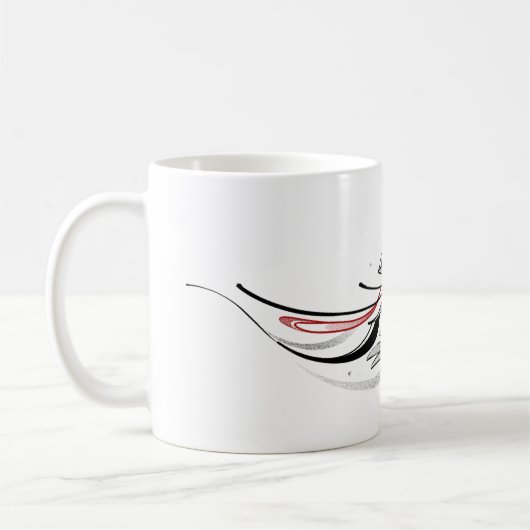 Wing Line Art Unieke mok Cadeau (Links)