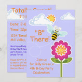 Wing-Nutz™_Bumble Bee_paarse_B daar! Kaart (Voorkant / Achterkant)