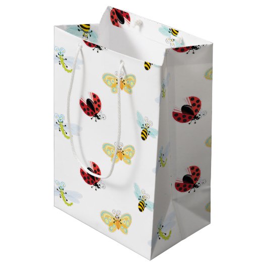 Wing-Nutz™_Fluttering Buddies_Patroon Medium Cadeauzakje (Voorkant Gekanteld)