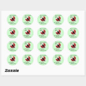 Wing-Nutz™_Ladybug (Dotty)_ 3e verjaardagsfeestje Ronde Sticker (Vel)