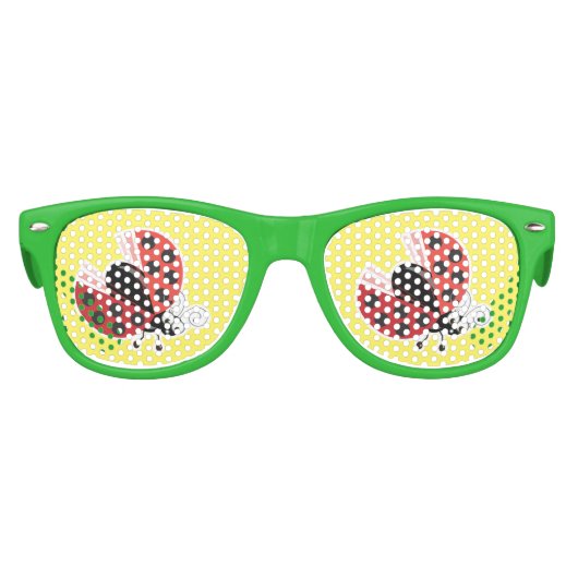 Wing-Nutz™_Ladybug (Dotty)_party tijd_cool kind Kinder Zonnebril (Voorkant)