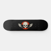 Wing Skull - ORANJE Persoonlijk Skateboard (Horizontaal)