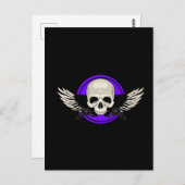 Wing Skull - PAARS Briefkaart (Voorkant / Achterkant)