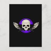 Wing Skull - PAARS Briefkaart (Voorkant)