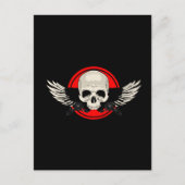 Wing Skull - RED Briefkaart (Voorkant)