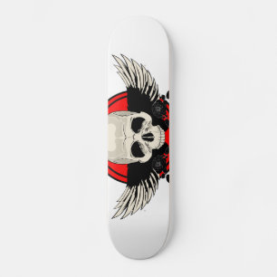 Wing Skull - RED Skateboard