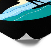 Wing Surf met stromend water Poster (Hoek)
